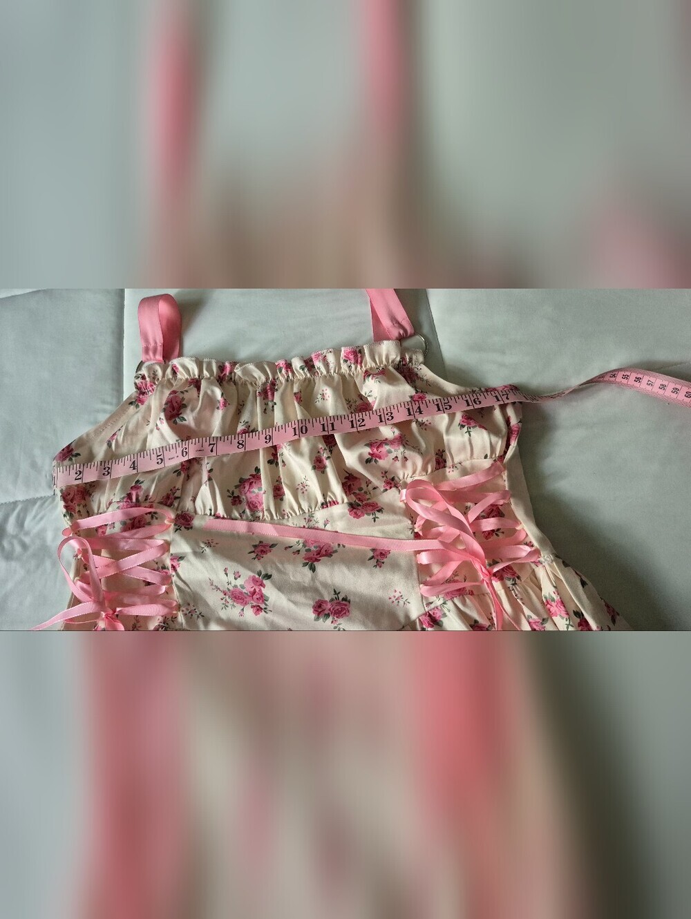 Pink Floral Tie-Back Dress - Picture 6 of 7